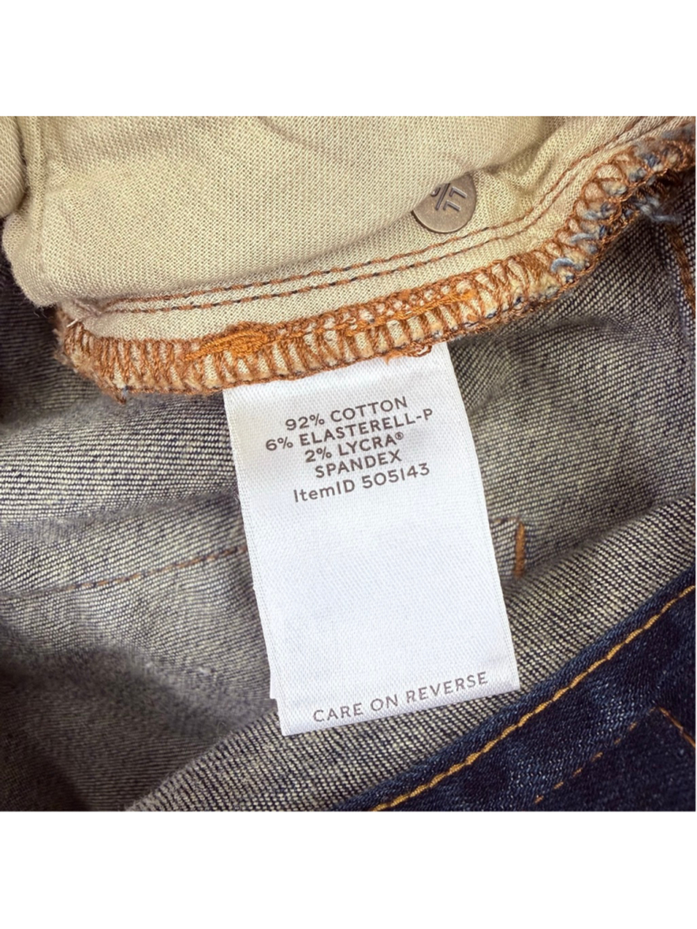 Women's LL Bean Signature Blue Skinny Jeans Size 14 - Picture 6 of 14